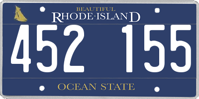 RI license plate 452155