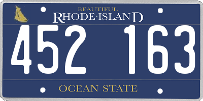 RI license plate 452163