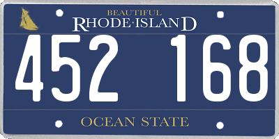 RI license plate 452168