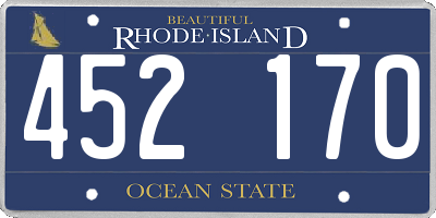 RI license plate 452170