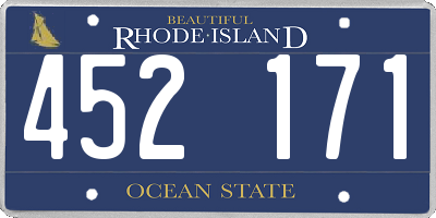 RI license plate 452171
