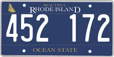 RI license plate 452172