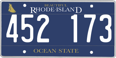 RI license plate 452173