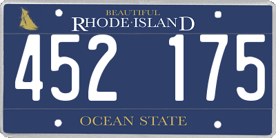 RI license plate 452175