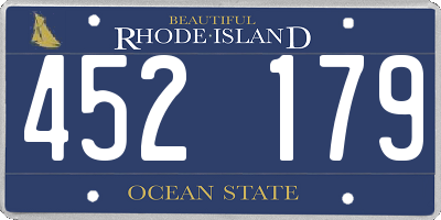 RI license plate 452179