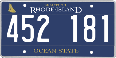 RI license plate 452181
