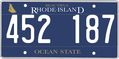 RI license plate 452187