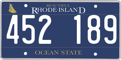 RI license plate 452189