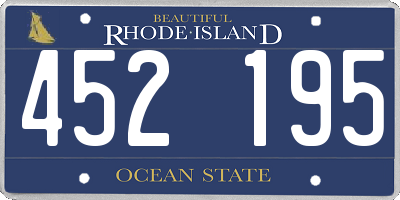 RI license plate 452195
