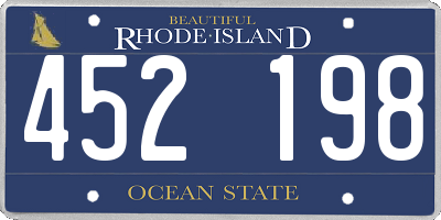 RI license plate 452198
