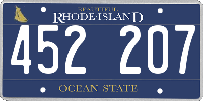 RI license plate 452207