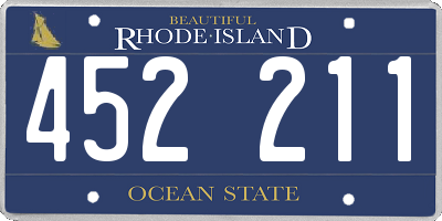 RI license plate 452211