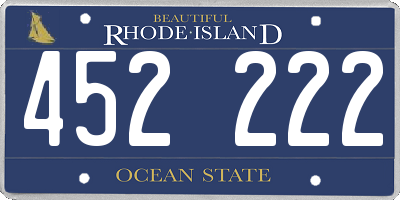 RI license plate 452222