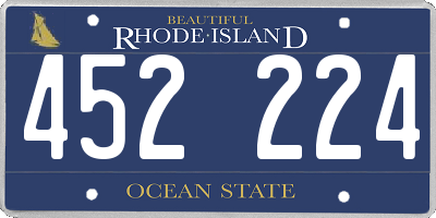 RI license plate 452224