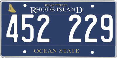 RI license plate 452229
