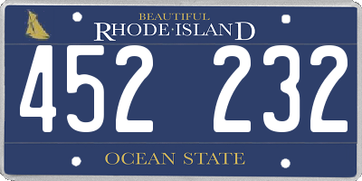 RI license plate 452232