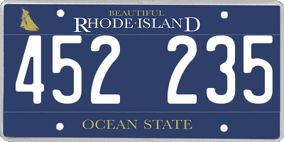 RI license plate 452235