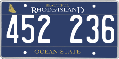 RI license plate 452236
