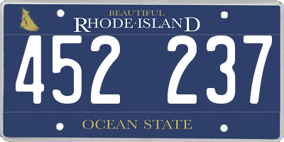 RI license plate 452237