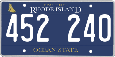 RI license plate 452240