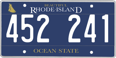 RI license plate 452241