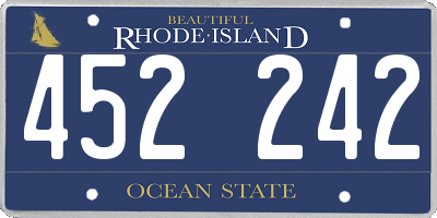 RI license plate 452242