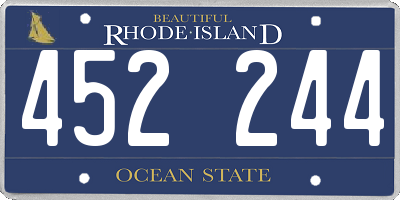 RI license plate 452244