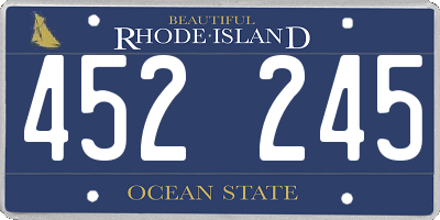 RI license plate 452245