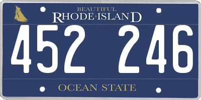 RI license plate 452246