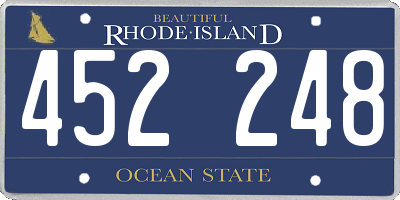 RI license plate 452248