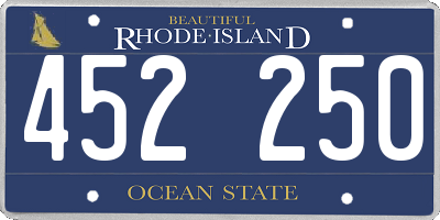 RI license plate 452250