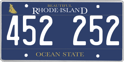 RI license plate 452252