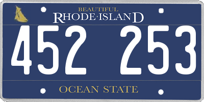 RI license plate 452253