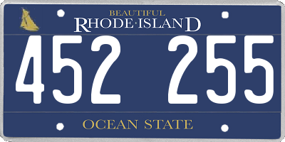 RI license plate 452255