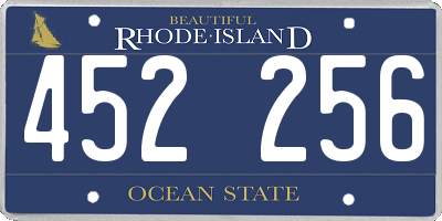 RI license plate 452256