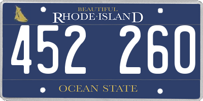 RI license plate 452260