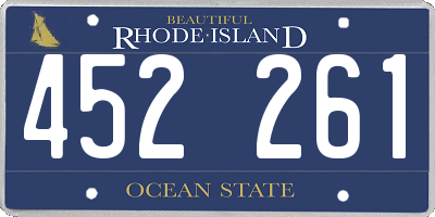 RI license plate 452261