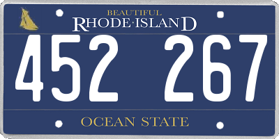 RI license plate 452267