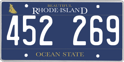 RI license plate 452269