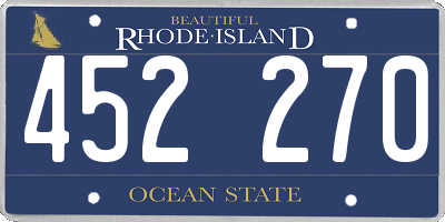 RI license plate 452270