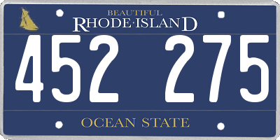 RI license plate 452275