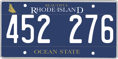 RI license plate 452276