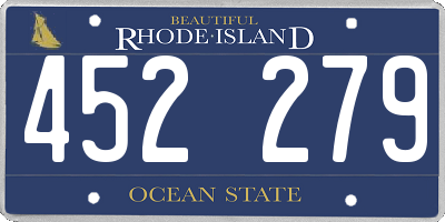 RI license plate 452279