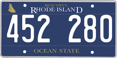 RI license plate 452280