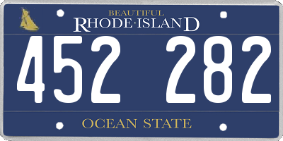 RI license plate 452282