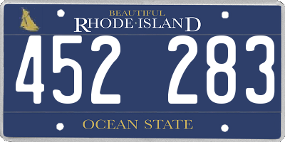 RI license plate 452283