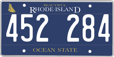 RI license plate 452284