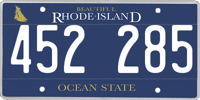 RI license plate 452285