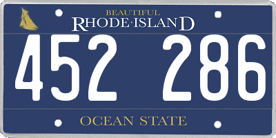 RI license plate 452286