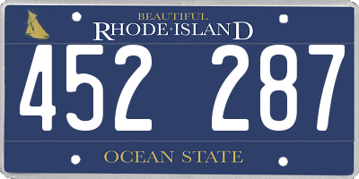 RI license plate 452287